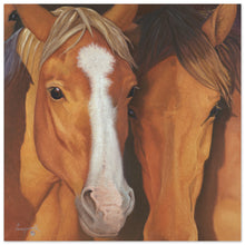 Load image into Gallery viewer, the golden hour gold horses white blaze painting john farnsworth