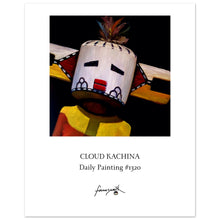 Load image into Gallery viewer, poster of cloud kachina painting by john farnsworth