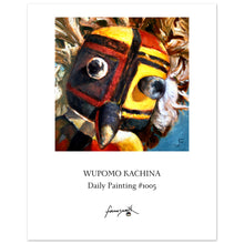 Load image into Gallery viewer, poster of a painting of wupomo kachina by john farnsworth
