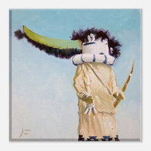 Load image into Gallery viewer, painting of zuni longhorn kachina by john farnsworth
