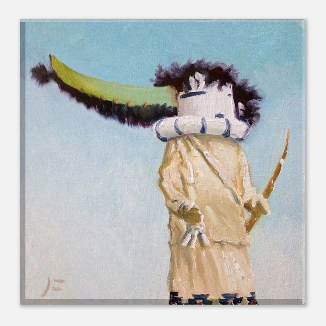 painting of zuni longhorn kachina by john farnsworth